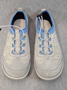 Josef Seibel Comfort Slip On Shoe Women's 38 Cream Blue
